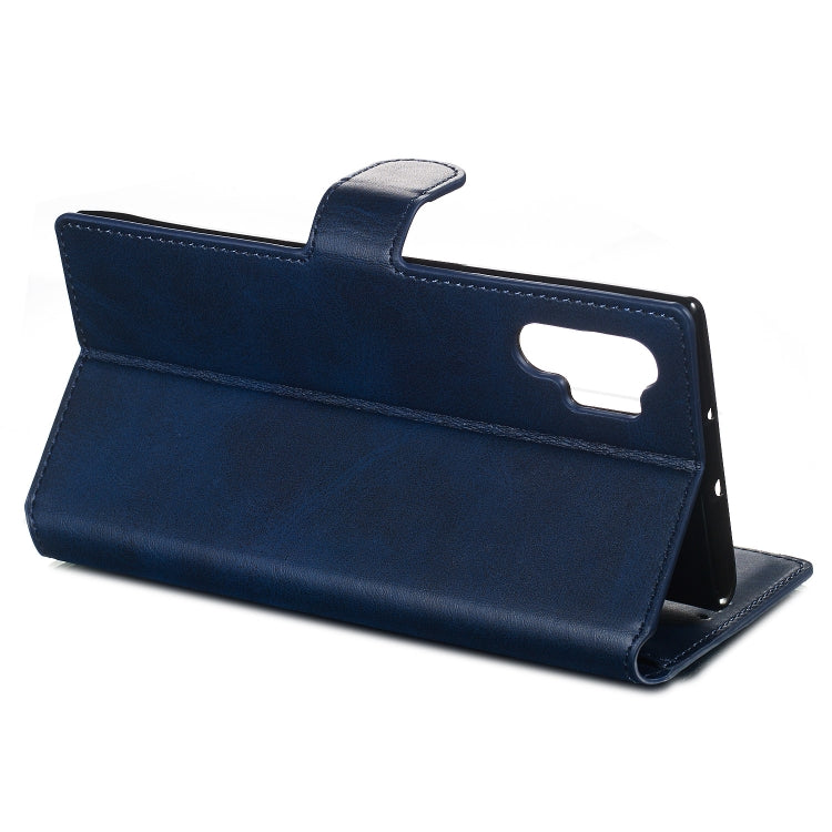 For Galaxy Note10+ Solid Color Buckle Horizontal Flip Leather Case with Wallet & Holder & Card Slots
