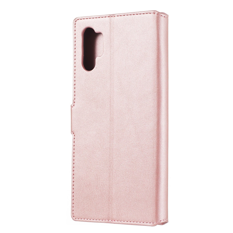 For Galaxy Note10+ Solid Color Buckle Horizontal Flip Leather Case with Wallet & Holder & Card Slots