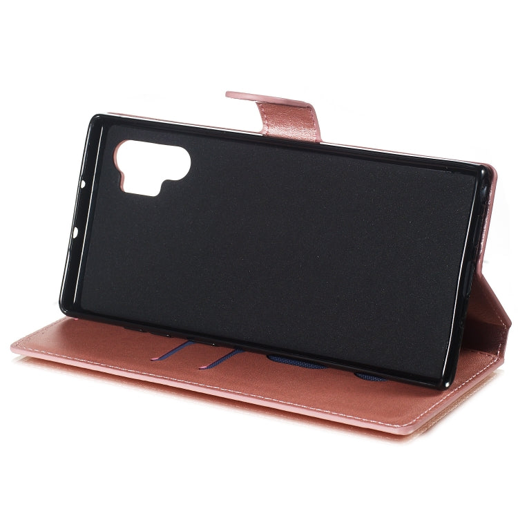 For Galaxy Note10+ Solid Color Buckle Horizontal Flip Leather Case with Wallet & Holder & Card Slots