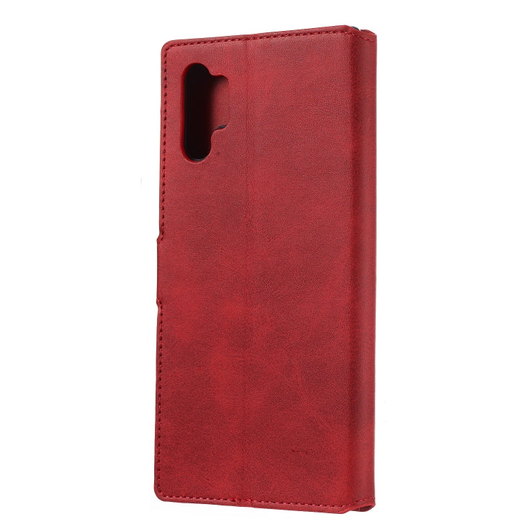For Galaxy Note10+ Solid Color Buckle Horizontal Flip Leather Case with Wallet & Holder & Card Slots
