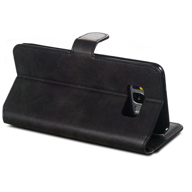 For Galaxy S8 Solid Color Buckle Horizontal Flip Leather Case with Wallet & Holder & Card Slots