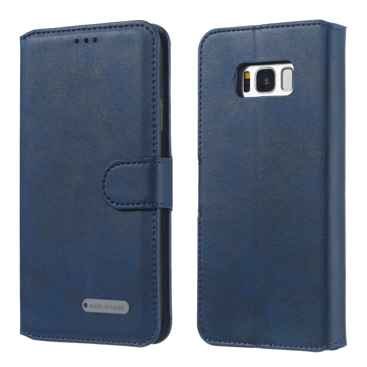 For Galaxy S8 Solid Color Buckle Horizontal Flip Leather Case with Wallet & Holder & Card Slots