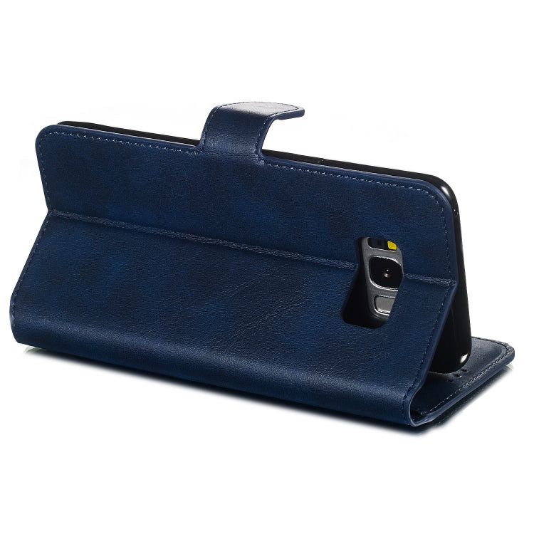 For Galaxy S8 Solid Color Buckle Horizontal Flip Leather Case with Wallet & Holder & Card Slots
