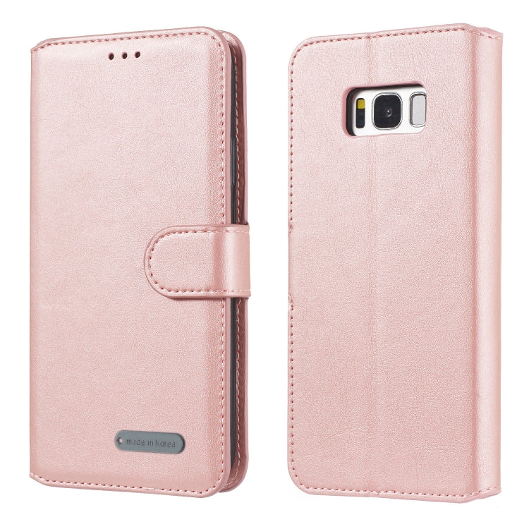 For Galaxy S8 Solid Color Buckle Horizontal Flip Leather Case with Wallet & Holder & Card Slots