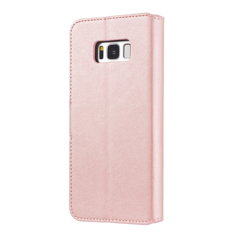 For Galaxy S8 Solid Color Buckle Horizontal Flip Leather Case with Wallet & Holder & Card Slots