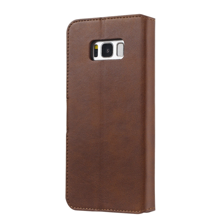 For Galaxy S8 Solid Color Buckle Horizontal Flip Leather Case with Wallet & Holder & Card Slots