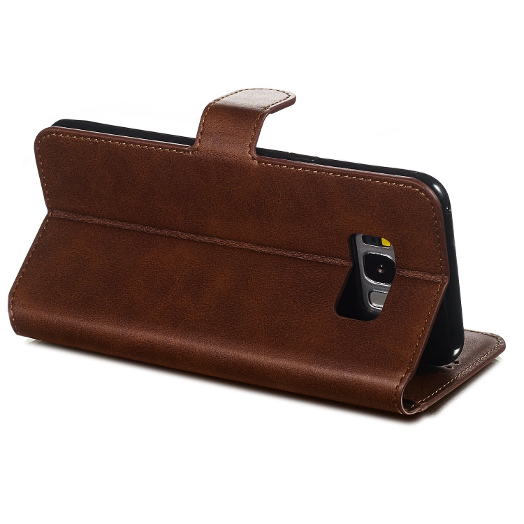 For Galaxy S8 Solid Color Buckle Horizontal Flip Leather Case with Wallet & Holder & Card Slots