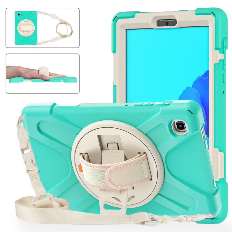 For Samsung Galaxy Tab A7 Lite T220 / T225 Silicone + PC Protective Case with Holder & Shoulder Strap
