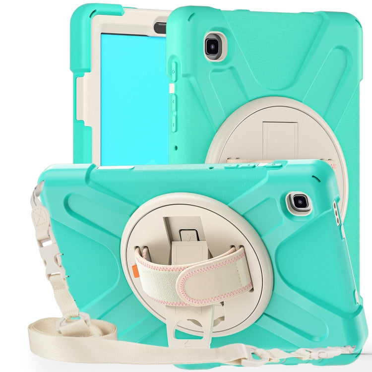 For Samsung Galaxy Tab A7 Lite T220 / T225 Silicone + PC Protective Case with Holder & Shoulder Strap