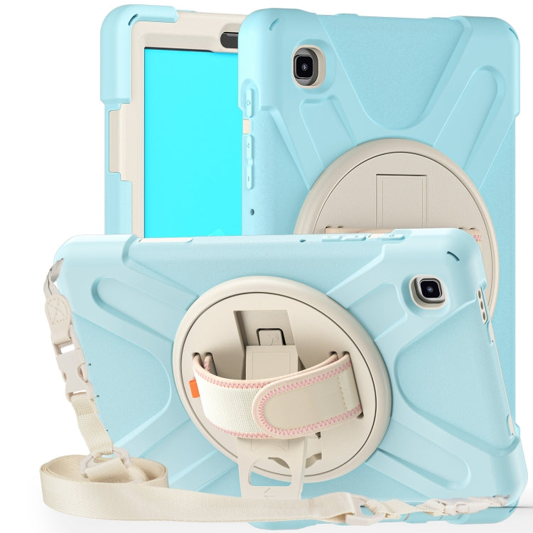 For Samsung Galaxy Tab A7 Lite T220 / T225 Silicone + PC Protective Case with Holder & Shoulder Strap