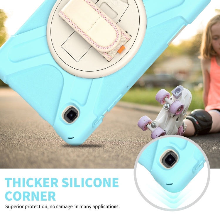 For Samsung Galaxy Tab A7 Lite T220 / T225 Silicone + PC Protective Case with Holder & Shoulder Strap