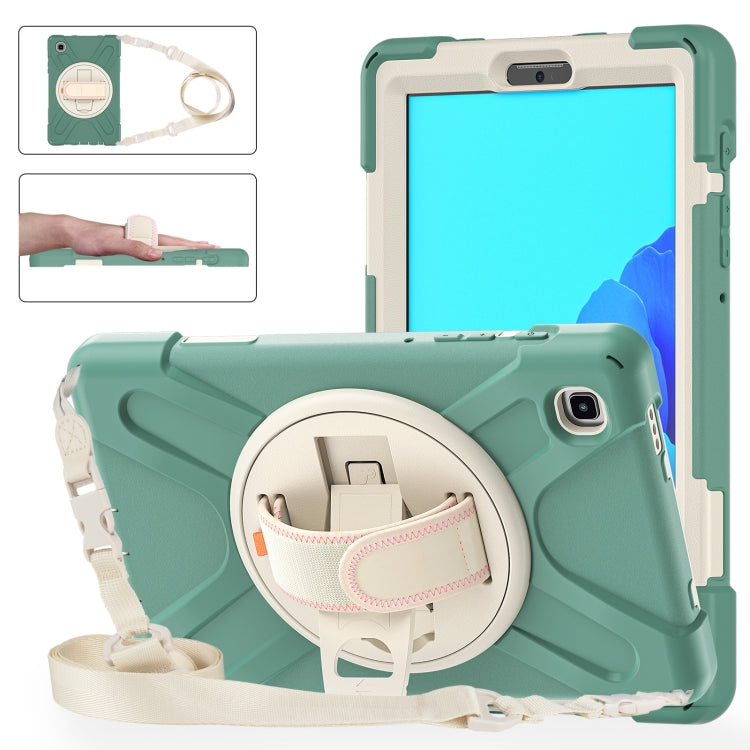 For Samsung Galaxy Tab A7 Lite T220 / T225 Silicone + PC Protective Case with Holder & Shoulder Strap