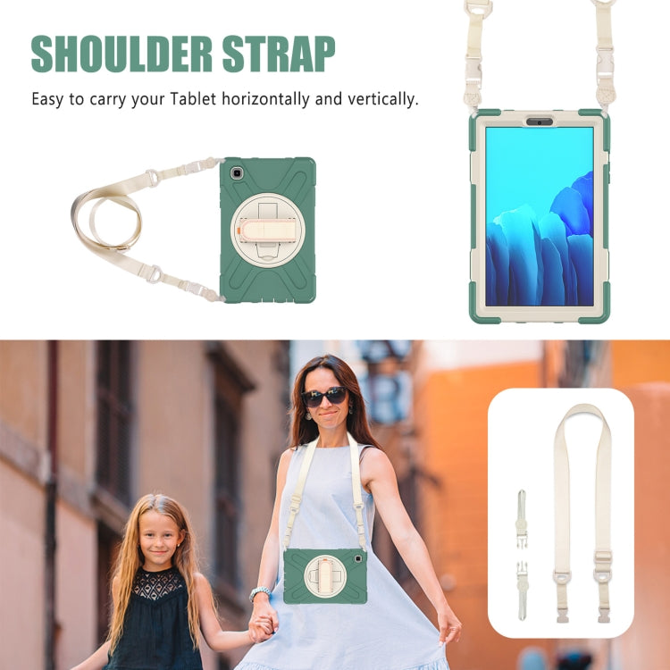 For Samsung Galaxy Tab A7 Lite T220 / T225 Silicone + PC Protective Case with Holder & Shoulder Strap