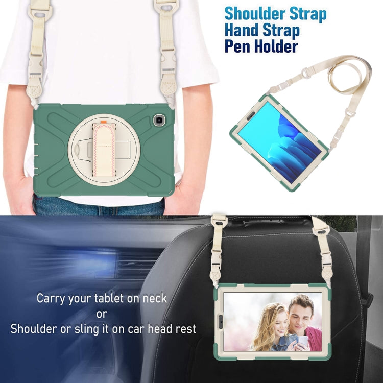 For Samsung Galaxy Tab A7 Lite T220 / T225 Silicone + PC Protective Case with Holder & Shoulder Strap