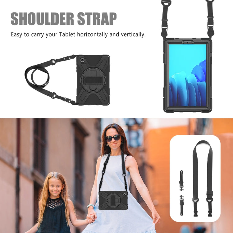 For Samsung Galaxy Tab A7 Lite T220 / T225 Silicone + PC Protective Case with Holder & Shoulder Strap