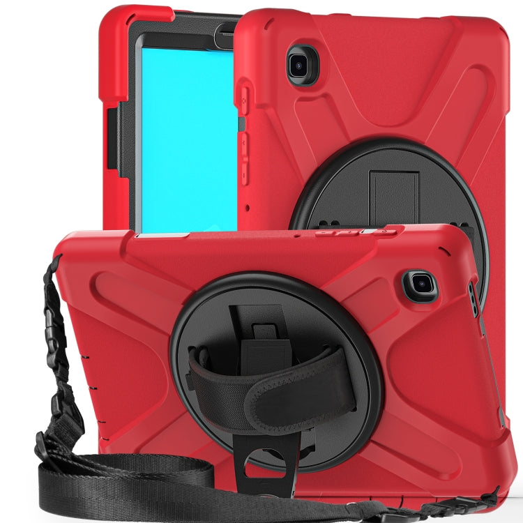 For Samsung Galaxy Tab A7 Lite T220 / T225 Silicone + PC Protective Case with Holder & Shoulder Strap