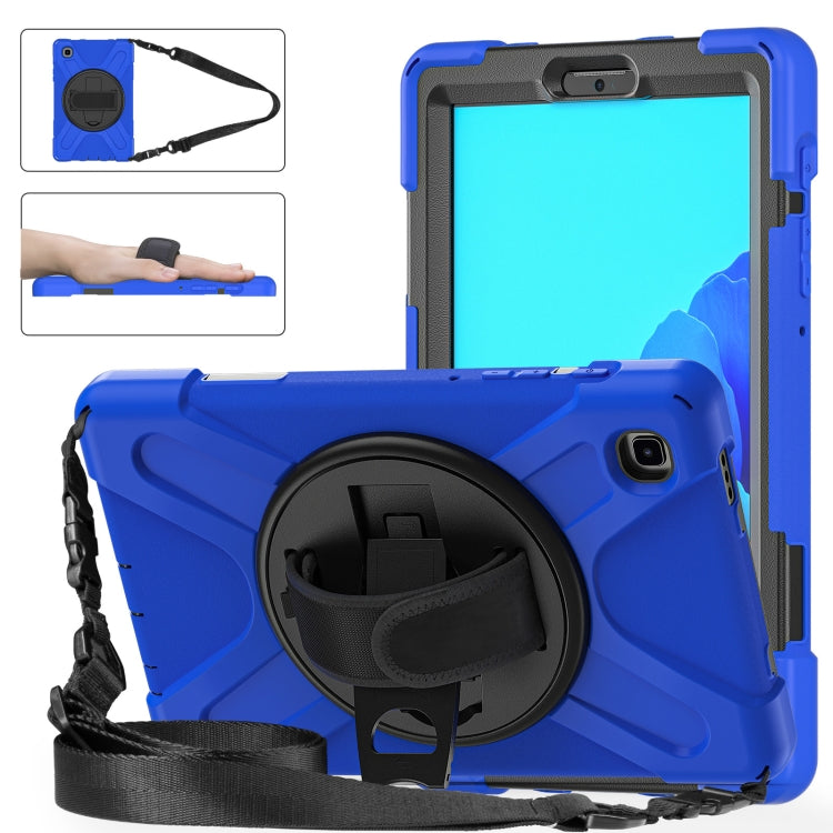 For Samsung Galaxy Tab A7 Lite T220 / T225 Silicone + PC Protective Case with Holder & Shoulder Strap