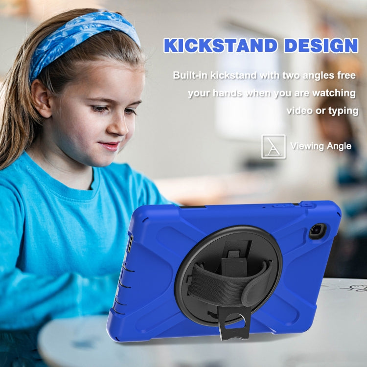 For Samsung Galaxy Tab A7 Lite T220 / T225 Silicone + PC Protective Case with Holder & Shoulder Strap