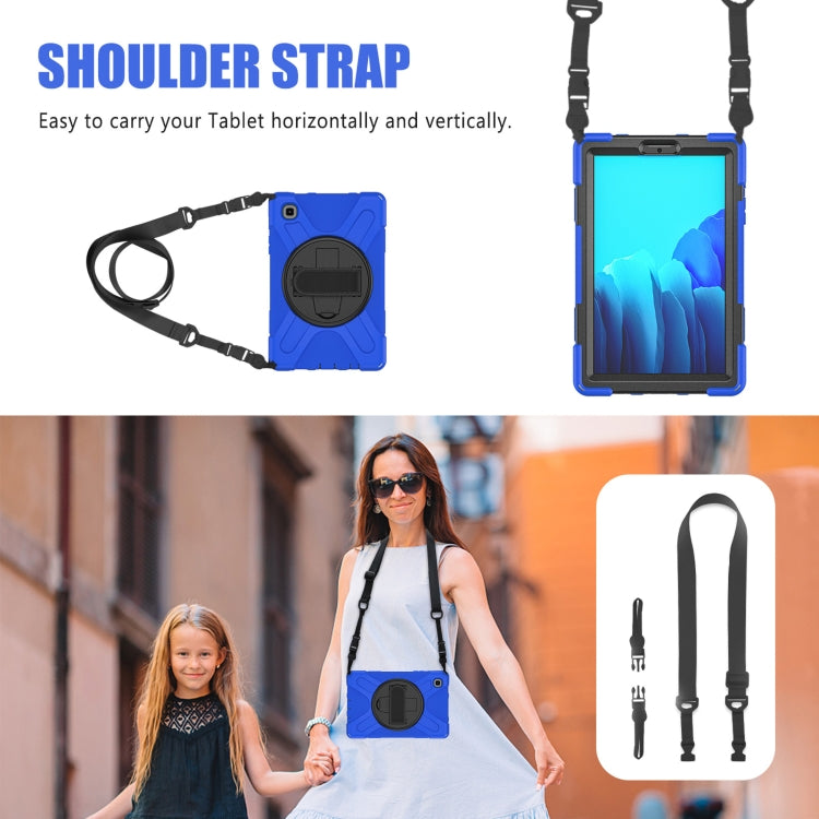 For Samsung Galaxy Tab A7 Lite T220 / T225 Silicone + PC Protective Case with Holder & Shoulder Strap