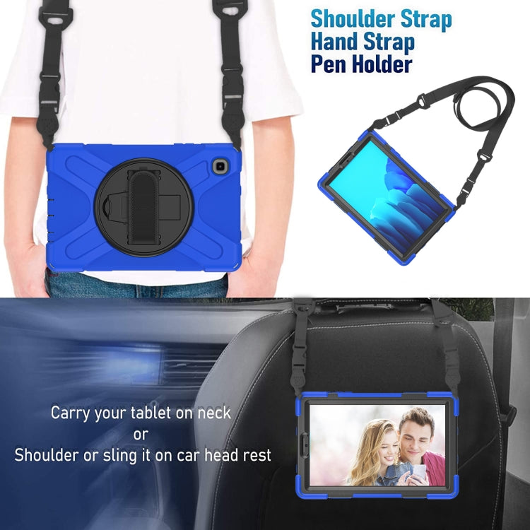 For Samsung Galaxy Tab A7 Lite T220 / T225 Silicone + PC Protective Case with Holder & Shoulder Strap