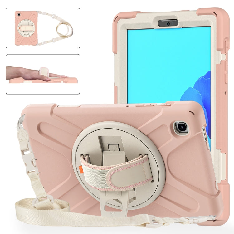 For Samsung Galaxy Tab A7 Lite T220 / T225 Silicone + PC Protective Case with Holder & Shoulder Strap