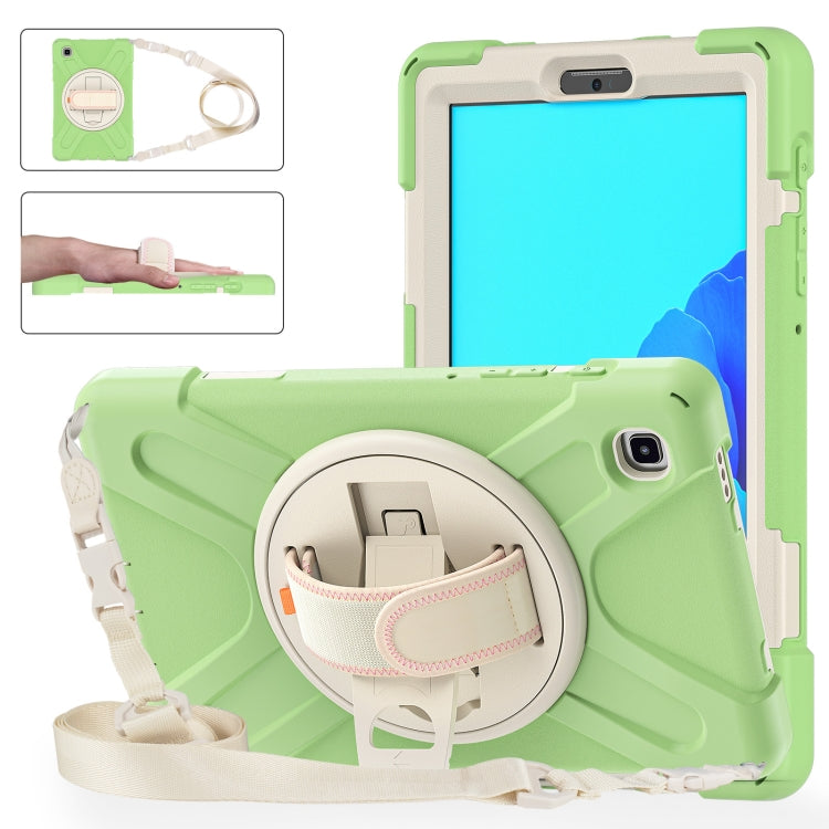 For Samsung Galaxy Tab A7 Lite T220 / T225 Silicone + PC Protective Case with Holder & Shoulder Strap