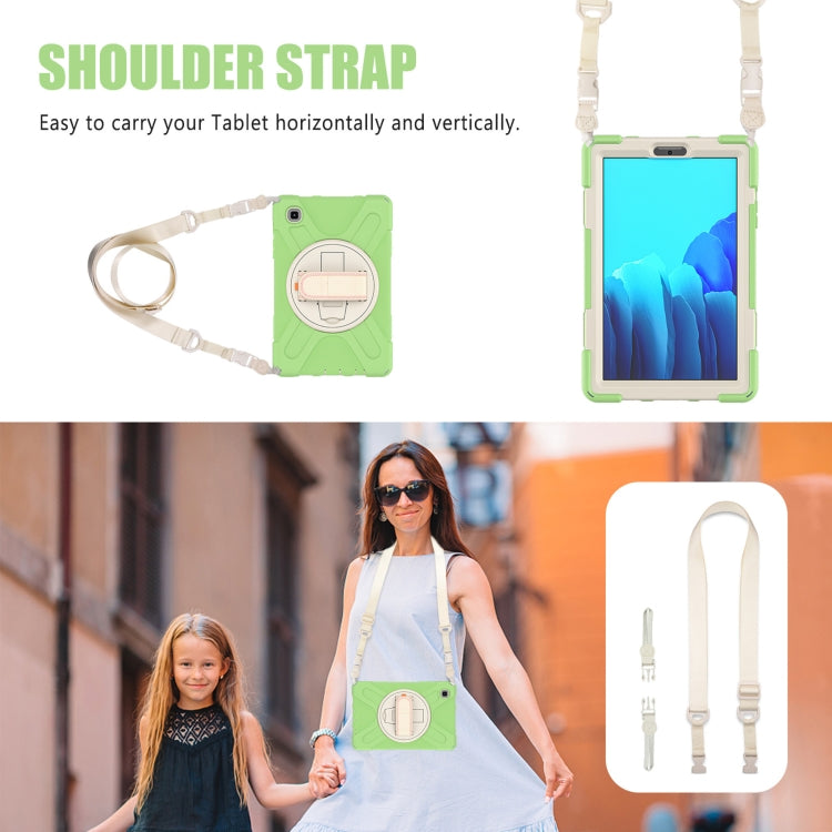 For Samsung Galaxy Tab A7 Lite T220 / T225 Silicone + PC Protective Case with Holder & Shoulder Strap