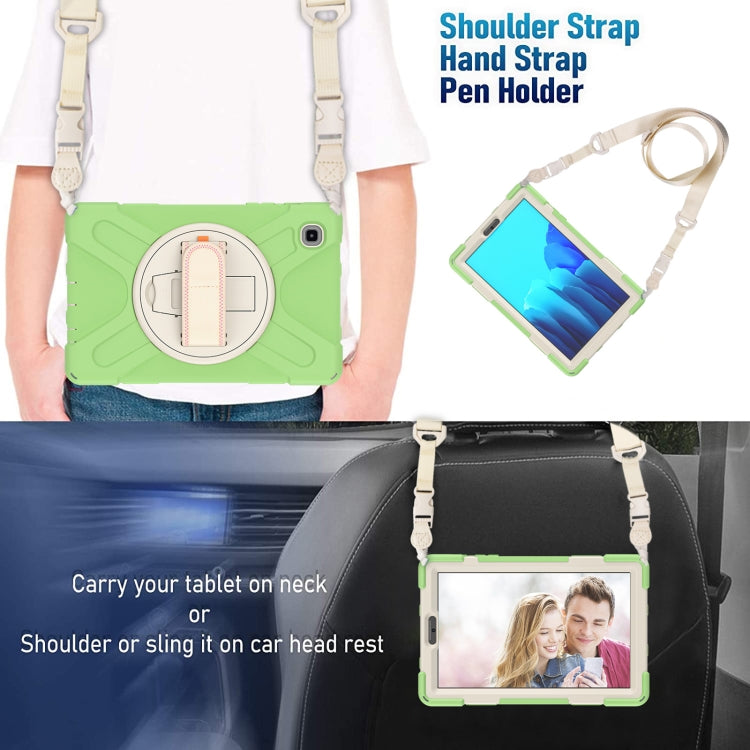 For Samsung Galaxy Tab A7 Lite T220 / T225 Silicone + PC Protective Case with Holder & Shoulder Strap