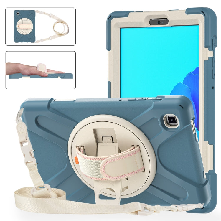For Samsung Galaxy Tab A7 Lite T220 / T225 Silicone + PC Protective Case with Holder & Shoulder Strap