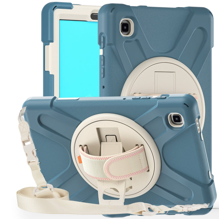 For Samsung Galaxy Tab A7 Lite T220 / T225 Silicone + PC Protective Case with Holder & Shoulder Strap