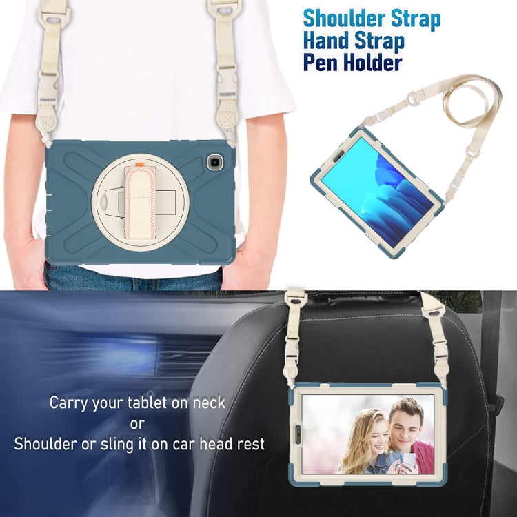 For Samsung Galaxy Tab A7 Lite T220 / T225 Silicone + PC Protective Case with Holder & Shoulder Strap