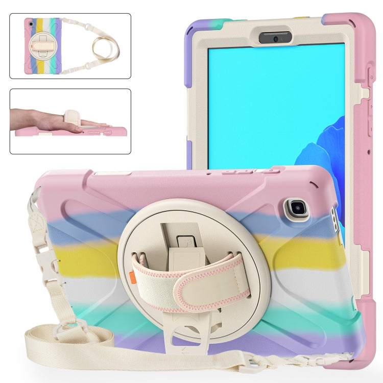 For Samsung Galaxy Tab A7 Lite T220 / T225 Silicone + PC Protective Case with Holder & Shoulder Strap