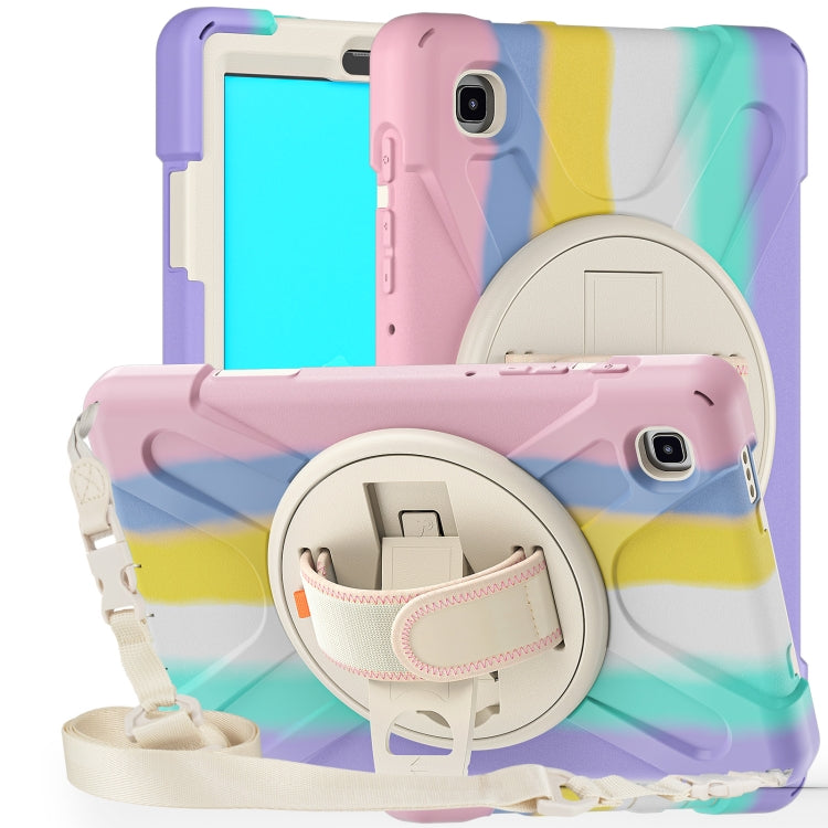For Samsung Galaxy Tab A7 Lite T220 / T225 Silicone + PC Protective Case with Holder & Shoulder Strap