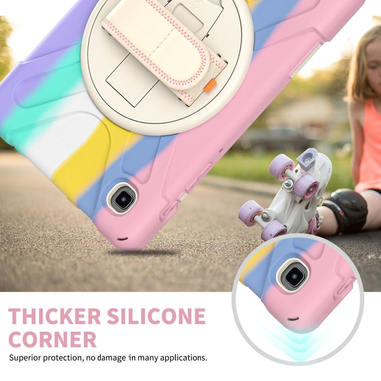 For Samsung Galaxy Tab A7 Lite T220 / T225 Silicone + PC Protective Case with Holder & Shoulder Strap
