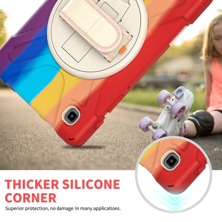For Samsung Galaxy Tab A7 Lite T220 / T225 Silicone + PC Protective Case with Holder & Shoulder Strap