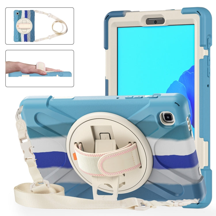 For Samsung Galaxy Tab A7 Lite T220 / T225 Silicone + PC Protective Case with Holder & Shoulder Strap