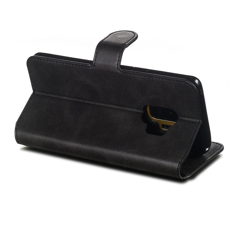 For Galaxy S9 Solid Color Buckle Horizontal Flip Leather Case with Wallet & Holder & Card Slots