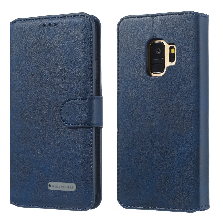 For Galaxy S9 Solid Color Buckle Horizontal Flip Leather Case with Wallet & Holder & Card Slots