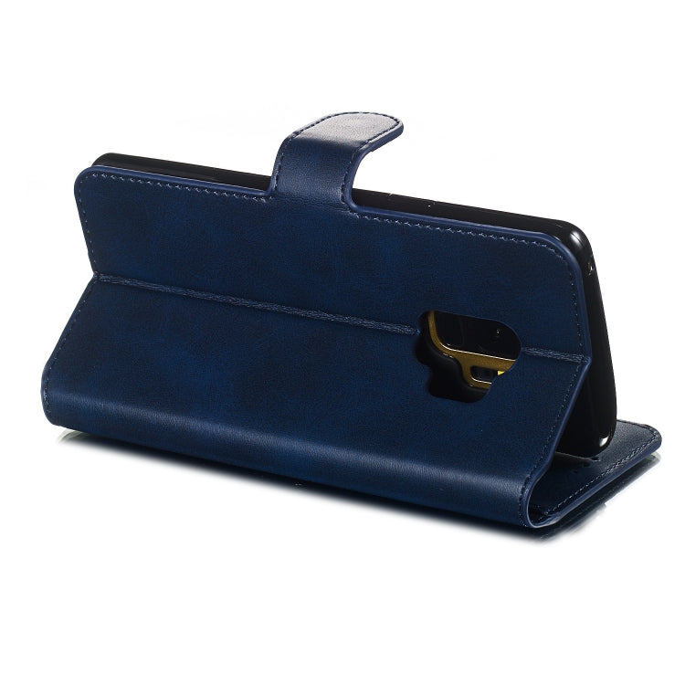 For Galaxy S9 Solid Color Buckle Horizontal Flip Leather Case with Wallet & Holder & Card Slots