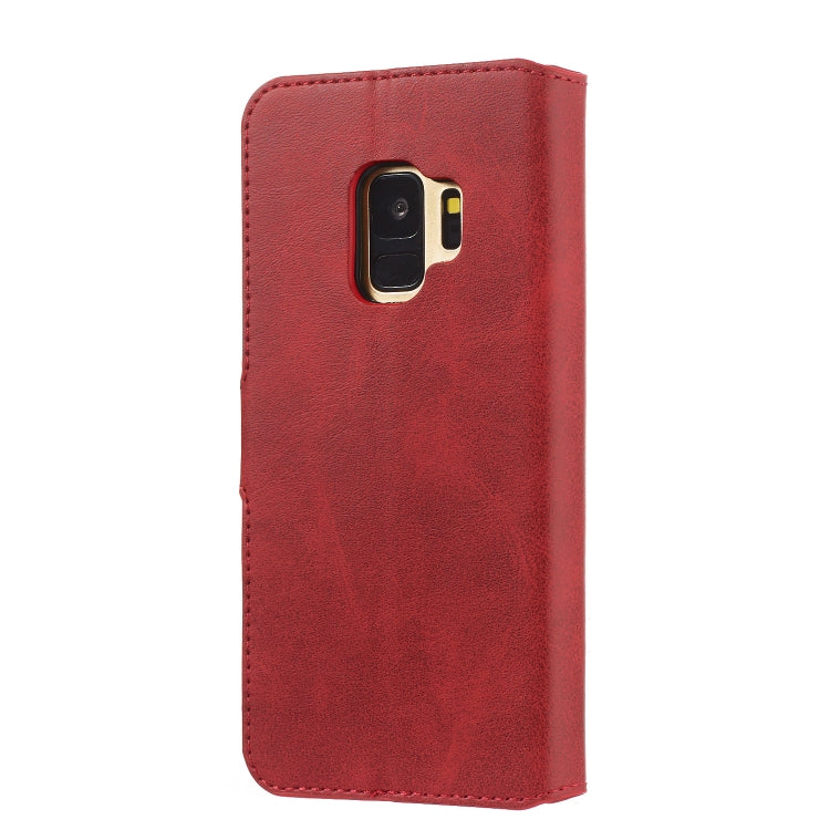 For Galaxy S9 Solid Color Buckle Horizontal Flip Leather Case with Wallet & Holder & Card Slots