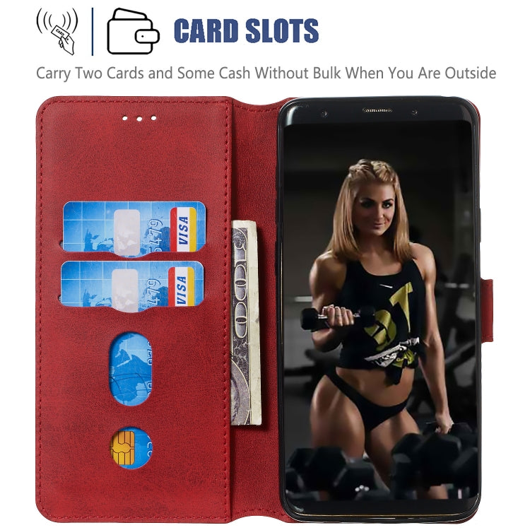 For Galaxy S9 Solid Color Buckle Horizontal Flip Leather Case with Wallet & Holder & Card Slots