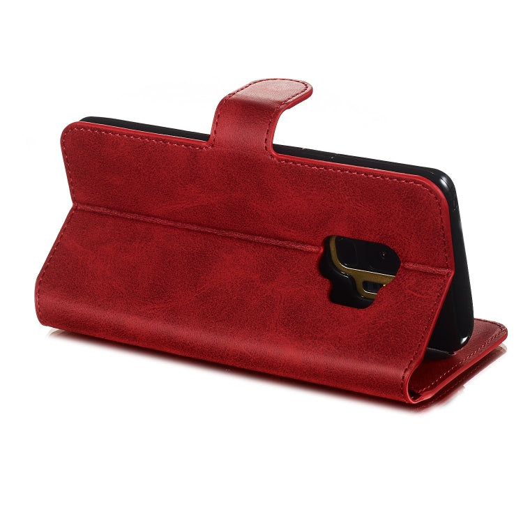 For Galaxy S9 Solid Color Buckle Horizontal Flip Leather Case with Wallet & Holder & Card Slots
