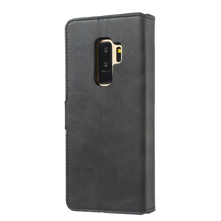 For Galaxy S9+ Solid Color Buckle Horizontal Flip Leather Case with Wallet & Holder & Card Slots