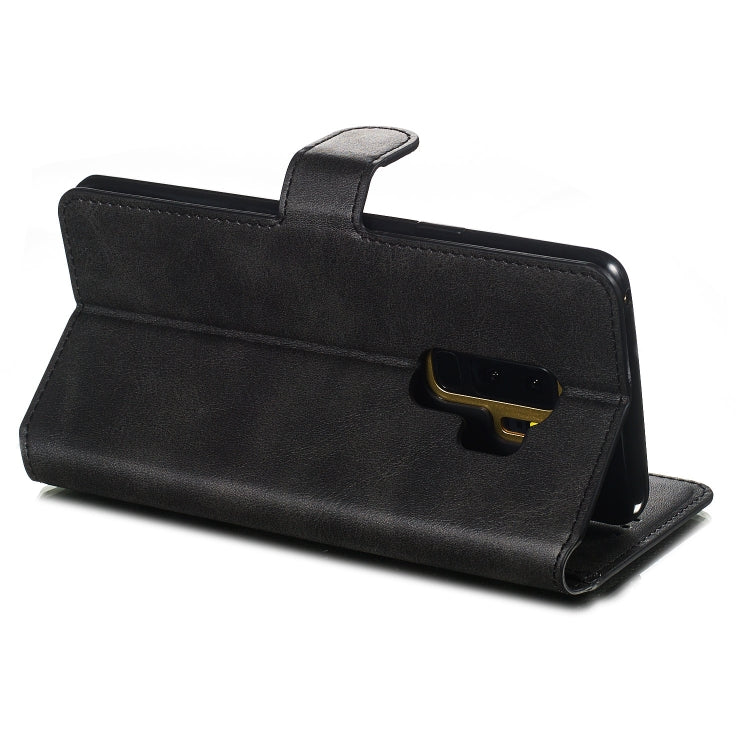 For Galaxy S9+ Solid Color Buckle Horizontal Flip Leather Case with Wallet & Holder & Card Slots