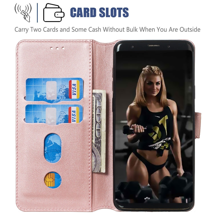 For Galaxy S9+ Solid Color Buckle Horizontal Flip Leather Case with Wallet & Holder & Card Slots