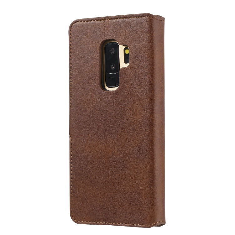 For Galaxy S9+ Solid Color Buckle Horizontal Flip Leather Case with Wallet & Holder & Card Slots
