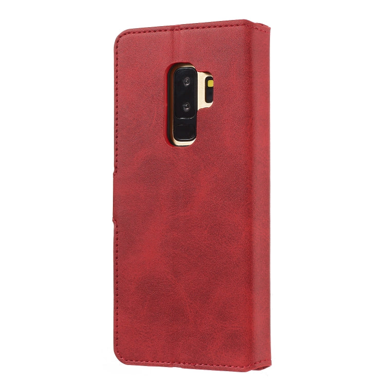 For Galaxy S9+ Solid Color Buckle Horizontal Flip Leather Case with Wallet & Holder & Card Slots