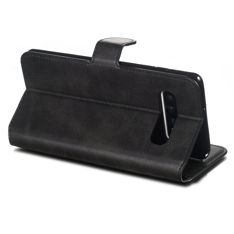 For Galaxy S10 Solid Color Buckle Horizontal Flip Leather Case with Wallet & Holder & Card Slots