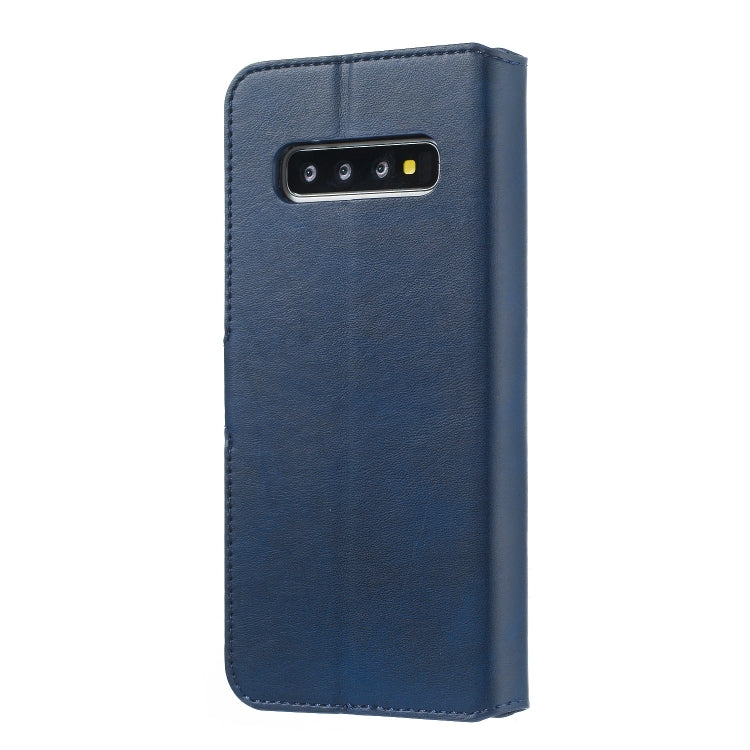For Galaxy S10 Solid Color Buckle Horizontal Flip Leather Case with Wallet & Holder & Card Slots