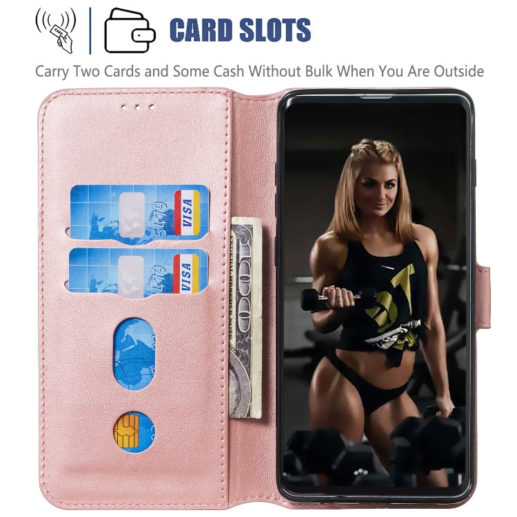 For Galaxy S10 Solid Color Buckle Horizontal Flip Leather Case with Wallet & Holder & Card Slots